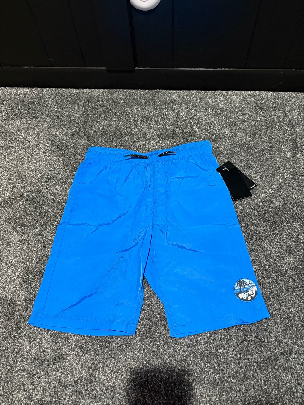 Hurley Kids Bright Blue Swim Shorts with Patch